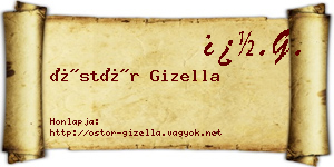Östör Gizella névjegykártya